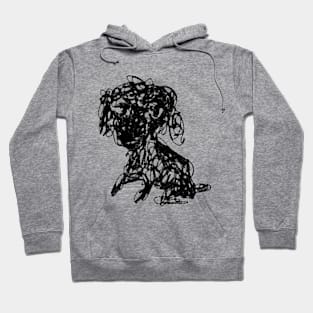 [BoutBoutBout] One Take Painting_Black Poodle "Haeduk" Hoodie